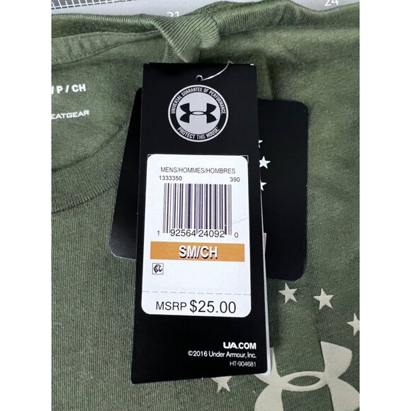 Men's Under Armour Freedom Flag Logo Tactical T Shirt NEW Sz Small - Picture 6 of 7